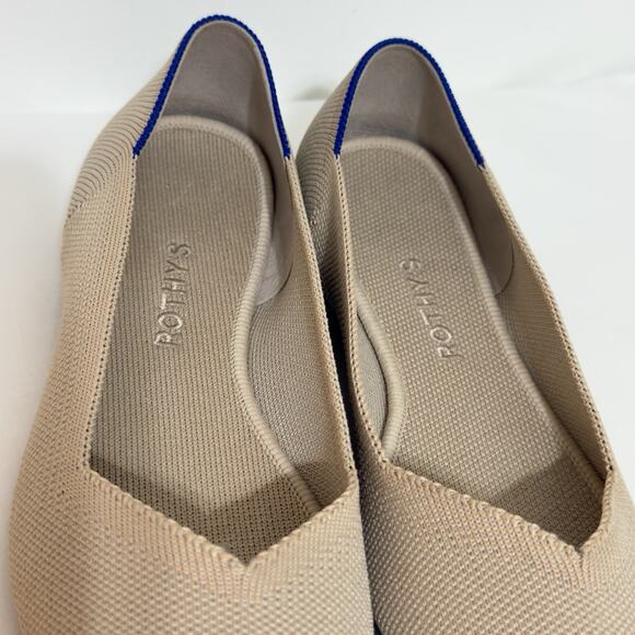 ROTHYS The Point Toe Ballet Flat Womens Size 10 Cream Business Casual Shoes - Picture 5 of 11